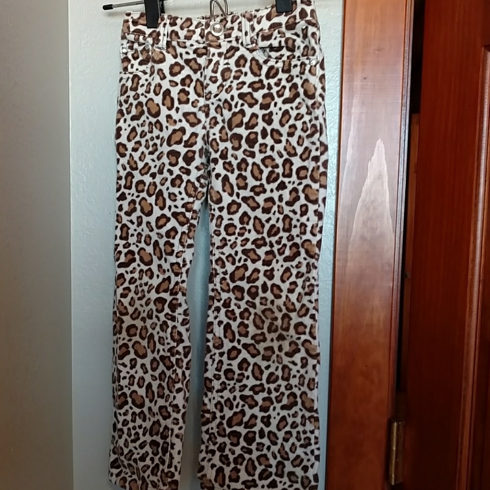 Leopard print velour bell-bottoms 3 for $10